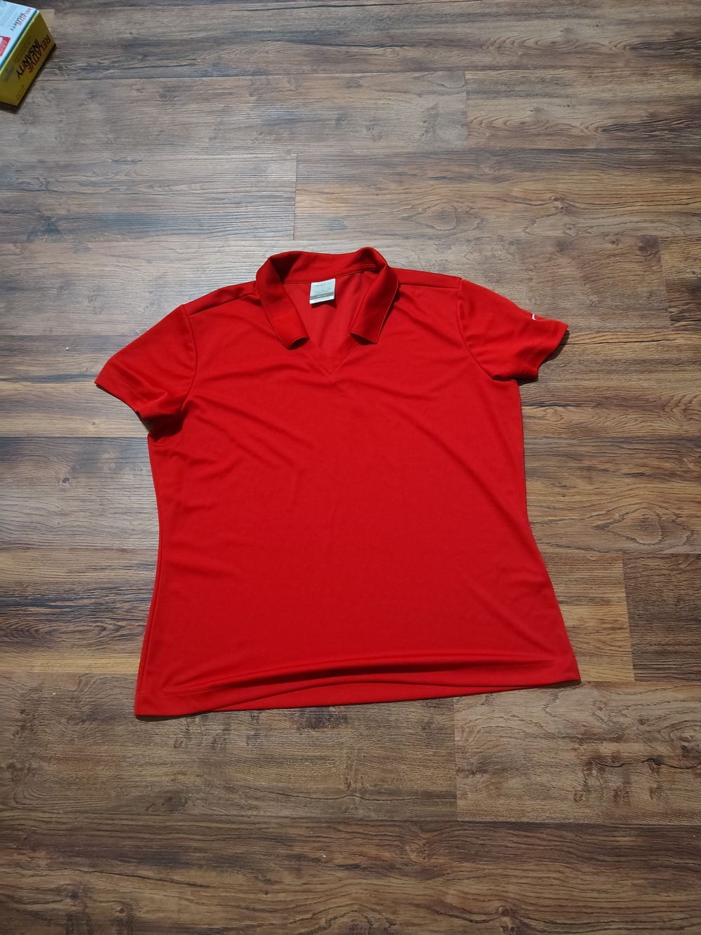 Nike Women's Red Short-Sleeve Polo Tee